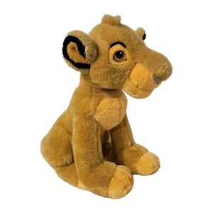 Disney Store‎ 13" Simba Lion King Plush 1990's Stuffed Animal Cub Young